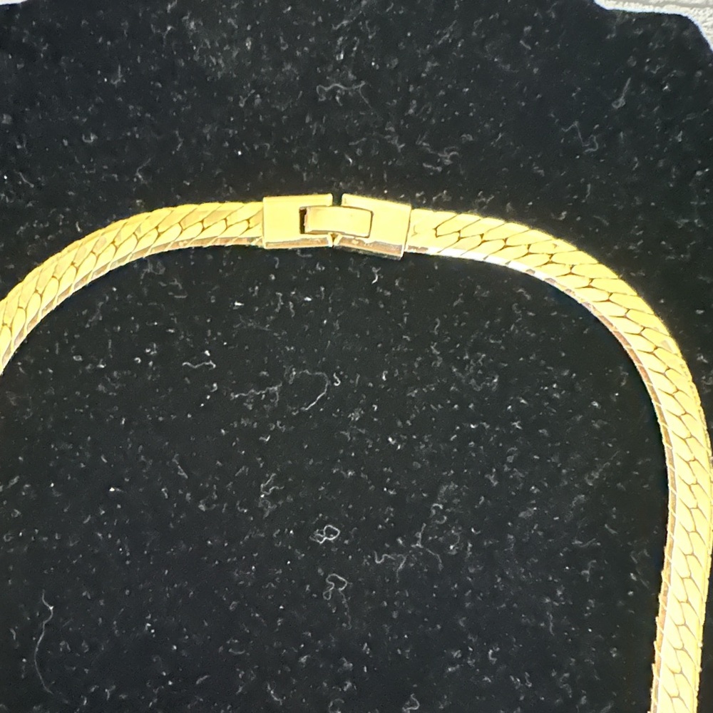 Lovely Herringbone Purple, Blue, & Green Enamel Collar Necklace. - Picture 8 of 9
